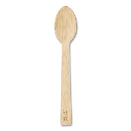 World Centric Bamboo Cutlery, Spoon, 6.7 in., Natural, 2000PK SP-BB-67
